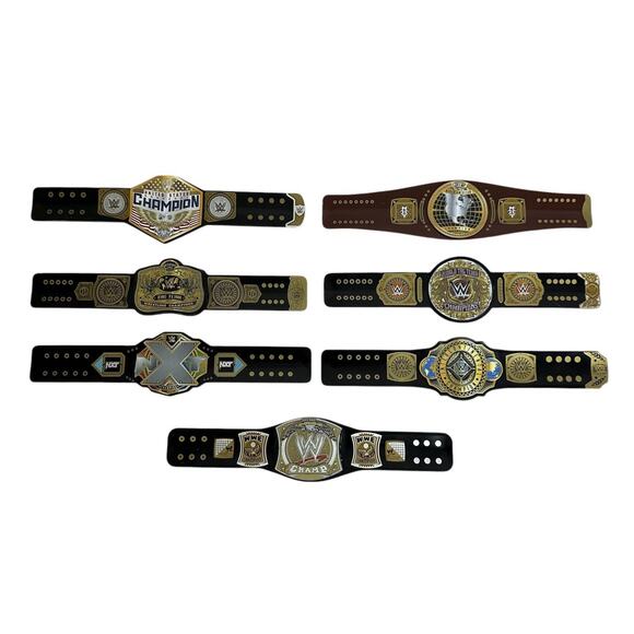 WWE Championship Title Slapbands Slap bracelets Lot of 7 Series 1 Wristband - Picture 1 of 16